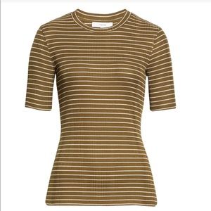 Vince stripe variegated rib top